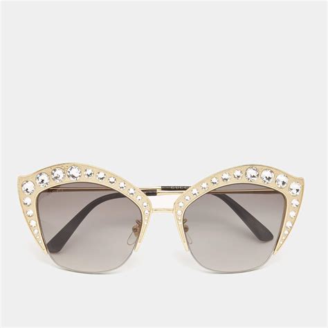 gucci cat eye embellished sunglasses|luxury designer sunglasses cat eye.